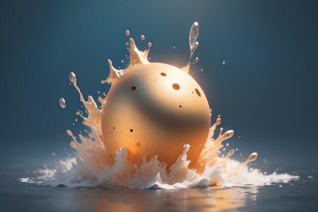 Ball falling splash special effect wallpaper background