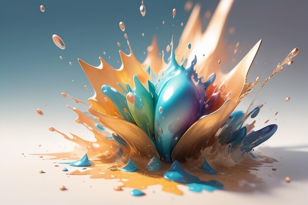 Ball falling splash special effect wallpaper background