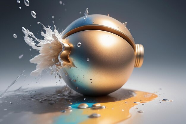 Ball falling splash special effect wallpaper background