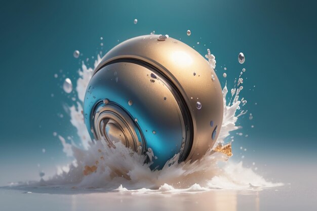 Photo ball falling splash special effect wallpaper background