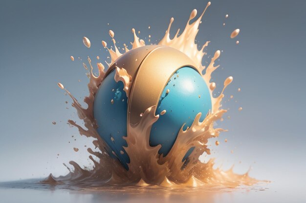 Ball falling splash special effect wallpaper background