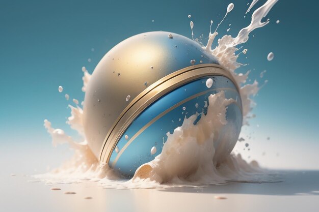 Photo ball falling splash special effect wallpaper background