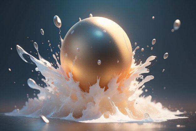 Ball falling splash special effect wallpaper background