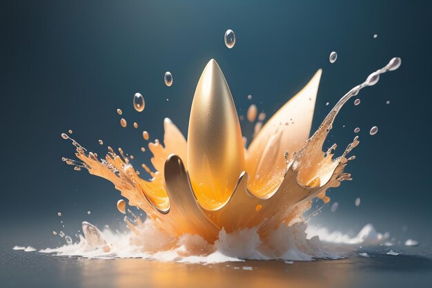 Ball falling splash special effect wallpaper background