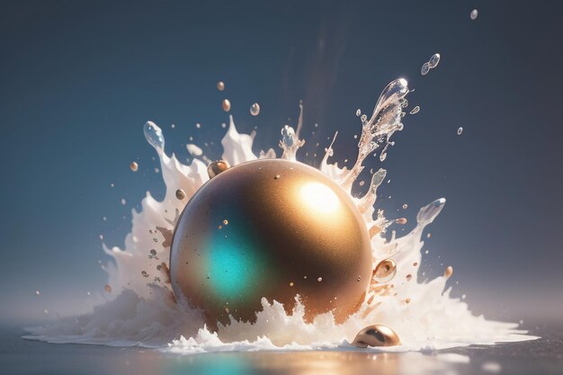 Ball falling splash special effect wallpaper background