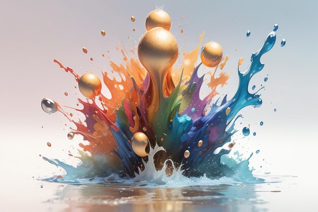 Ball falling splash special effect wallpaper background