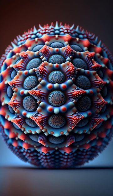 A ball of fractal that is made by person