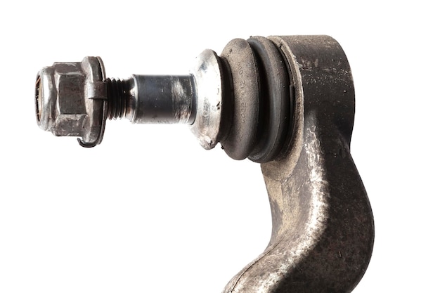 Ball joint on the arm of the car part of the front suspension of the vehicle for repair and replacement in a vehicle repair shop Spare parts catalog