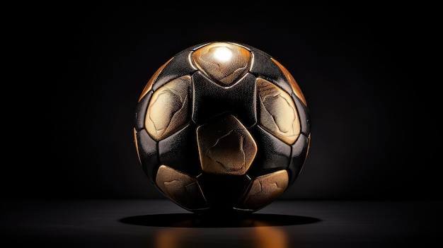 a ball made of gold and black marbles
