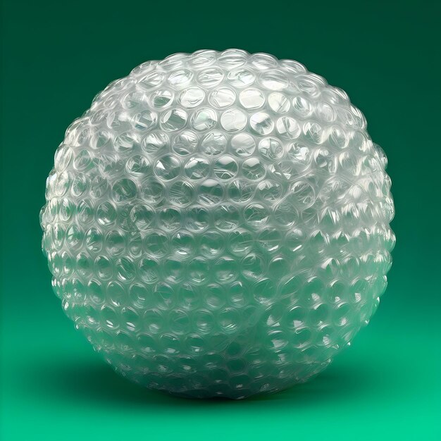 a ball made of plastic bubble wrap