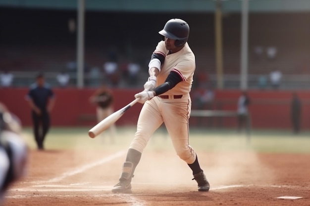 Foto palla uomo campo atleta pipistrello gioco di squadra giocatore sport baseball giovane ia generativa