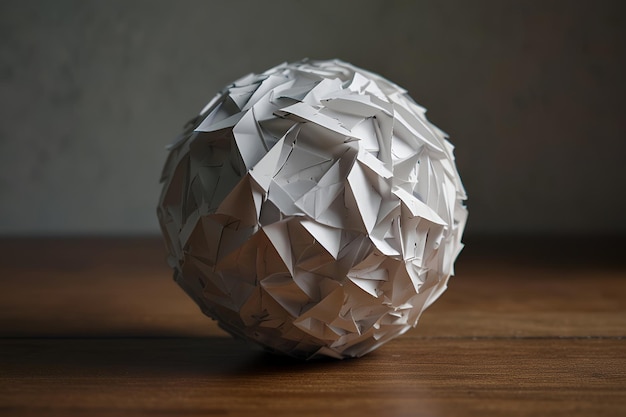 Photo a ball of paper that has a piece of paper unraveling creativity the story of a ball of paper