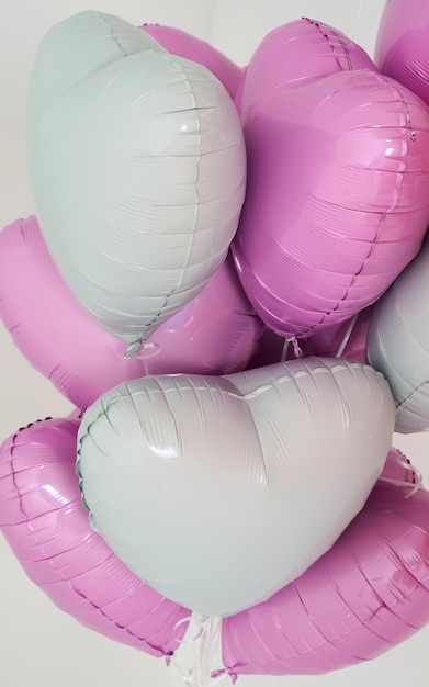 Ball pink background valentine day gray gift balloon gel air