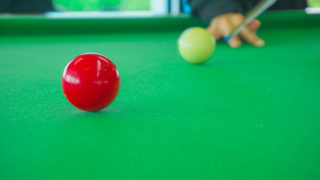 Ball and Snooker Player, man play snooker