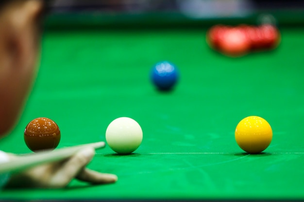 Ball and Snooker Player