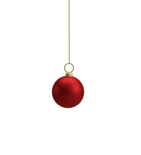 Ball sphere circle round red line color golden decoration ornament symbol happy new year merry chris