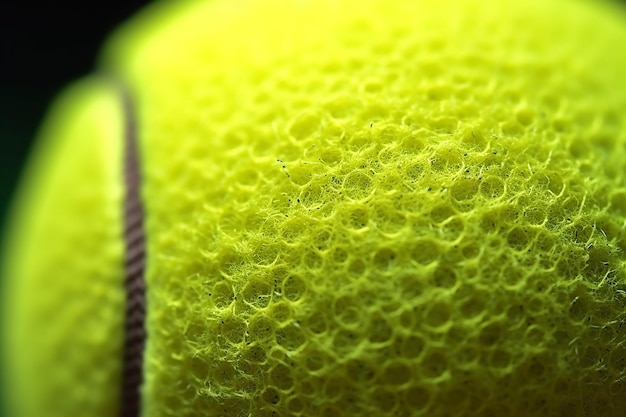 Ball Texture Closeup Macro Shot van de textuur van een tennisbal