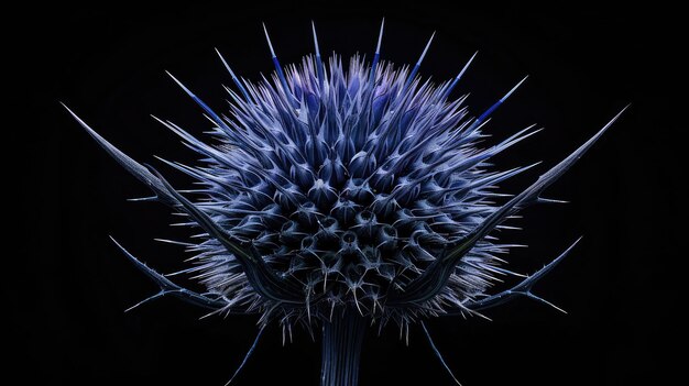 Ball thistle close-up Generatieve AI