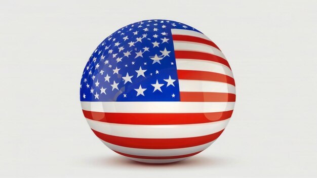 a ball with the stars and stripes on it