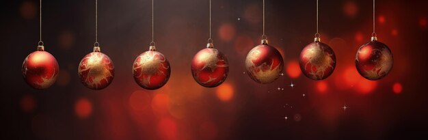 Ballen voor kerstversiering vakantie en festiviteiten concept bokeh achtergrond Generatieve AI