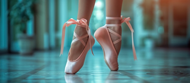 Ballerina in ballet shoes