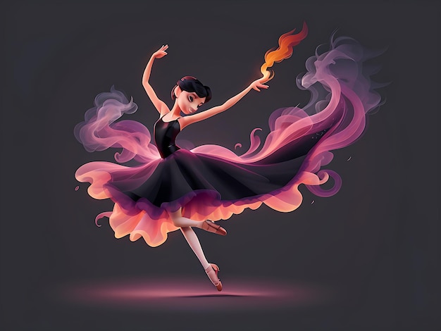 Ballerina dancing generate by Ai