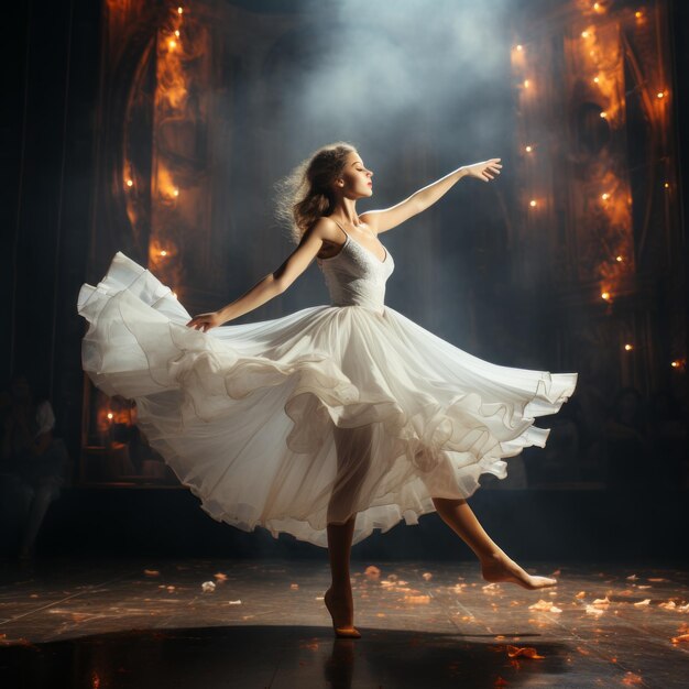 Ballerina Dancing with Fire