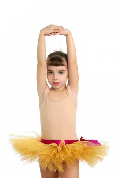 Ballerina little girl portrait posing 