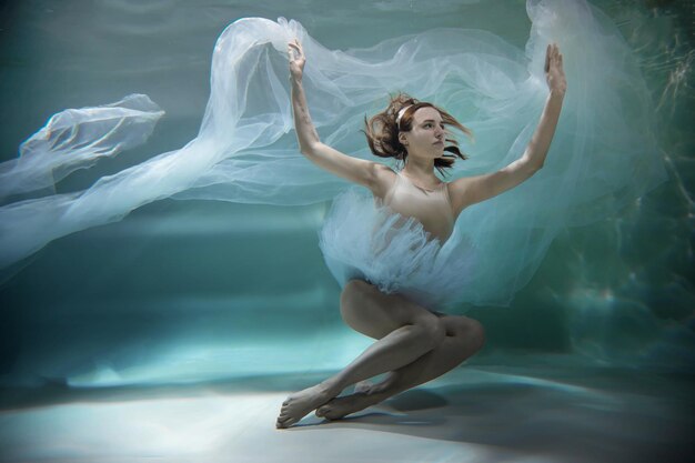 Ballerina in the pool