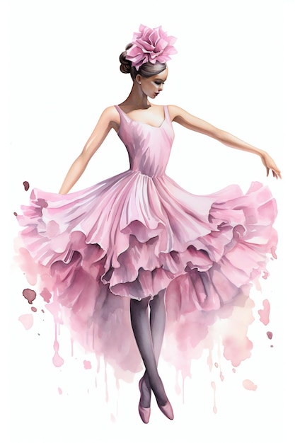 Ballerina roze tule jurk