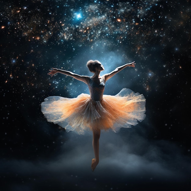 Ballerina in space