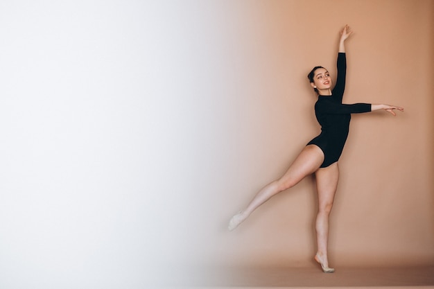 Ballerina woman in studio