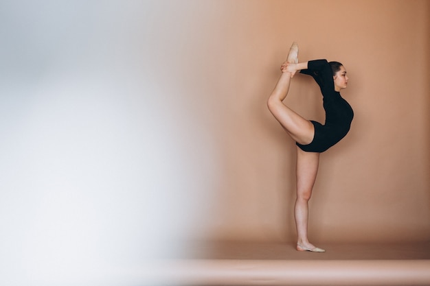 Ballerina woman in studio