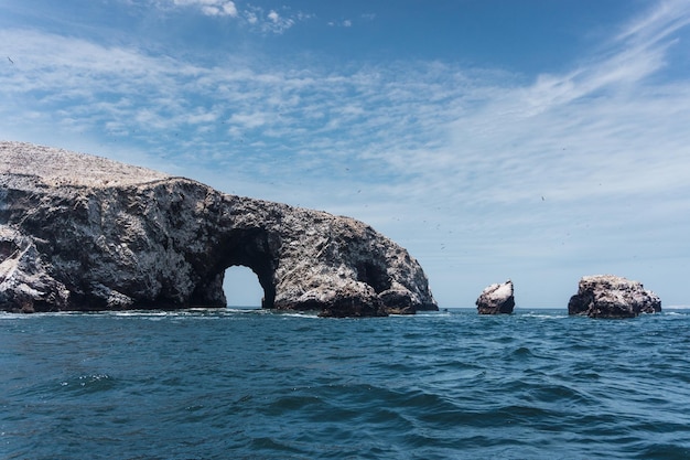The Ballestas Islands are a group of small islands located off the Paracas peninsula