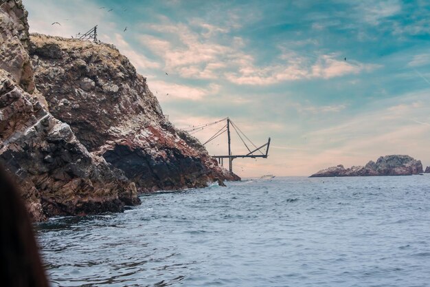 The Ballestas Islands, a group of islands near the city of Pisco, in Peru.