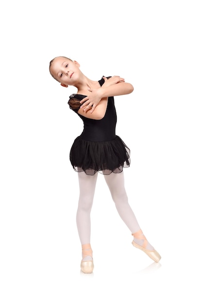 Balletdanseres meisje in zwarte tutu
