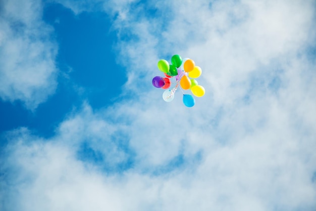 Foto ballonnen in de lucht