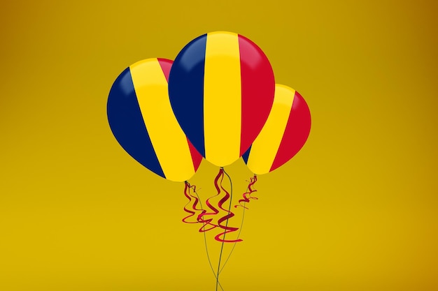 Ballonnen met de vlag van Tsjaad