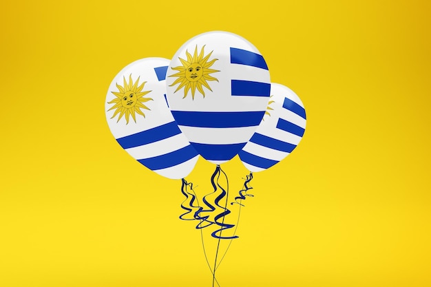 Ballonnen met de vlag van Uruguay