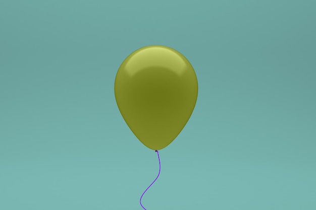 Foto ballonvoorzijde geïsoleerd op groene achtergrond