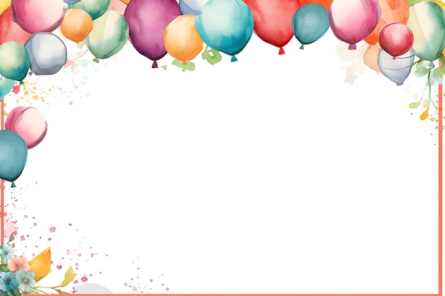 Balloon background birthday invitation