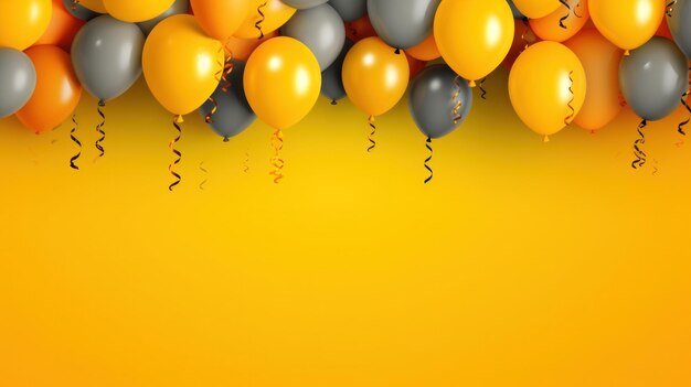 Balloon birthday background illustration generative aixd