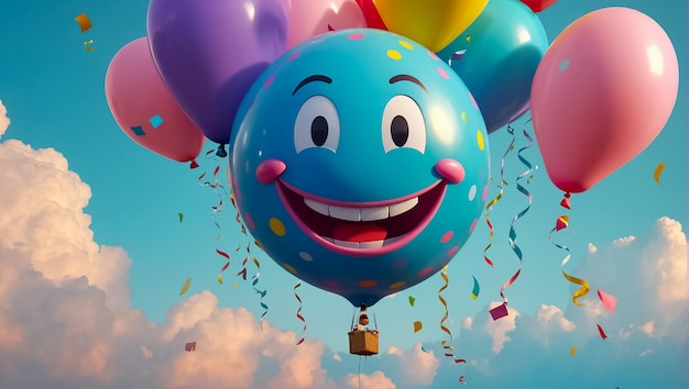 balloon cute smiling background
