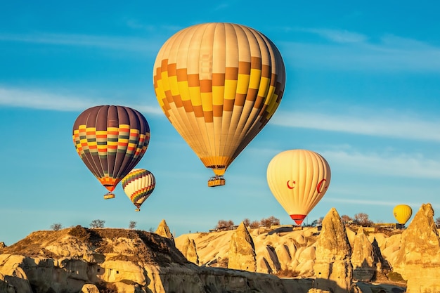 Balloon flight in Cappadocia at dawn Turkey