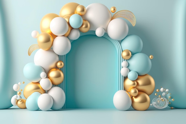 Balloon Frame arch for birthday baby shower party celebration holiday