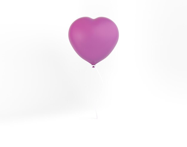 Balloon Front Side Isolated In White Background