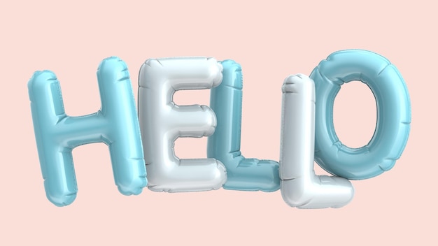 Photo balloon hello phrase