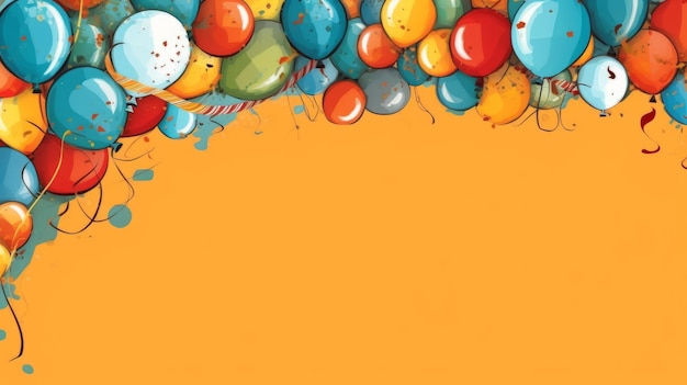 Balloon Holiday Background Illustration AI GenerativexA