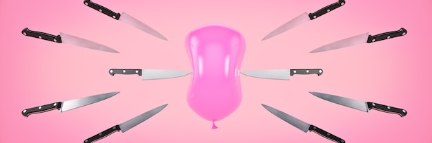 Balloon killer 3d rendering