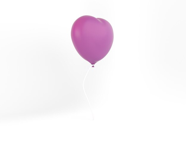 Balloon Left Side Isolated In White Background